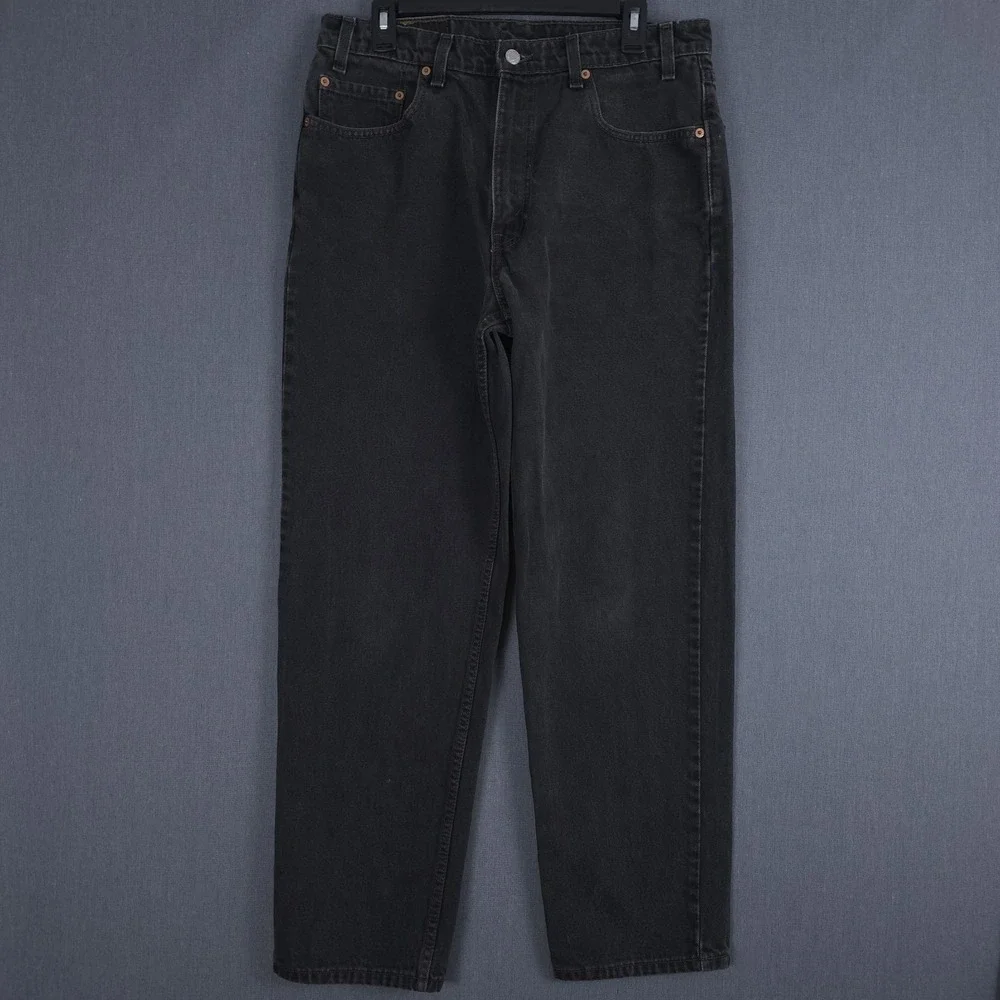Vintage Levis 550 Relaxed Fit Jeans Mens 36x32 (Fits 33x31) Black Denim 90s